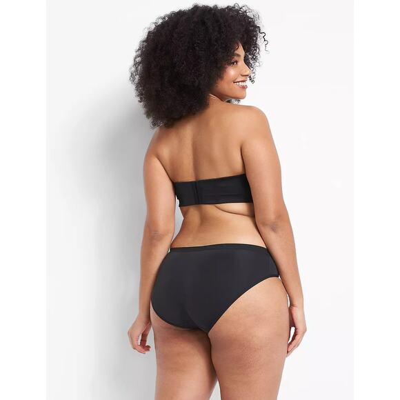 Cacique sz 44D black strapless bra underwire new with tags $45 WL310 - Picture 2 of 8